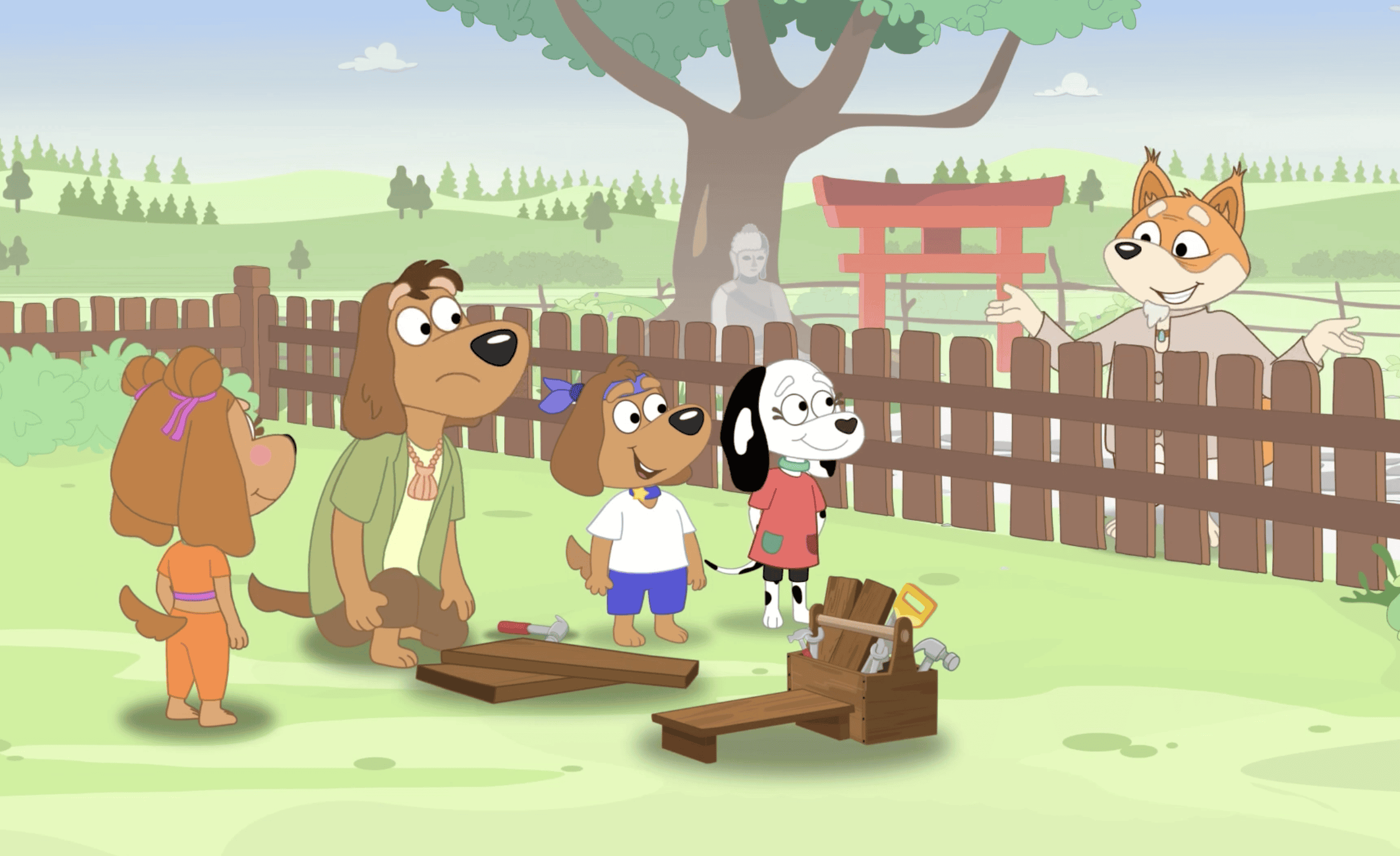 Shiba Inu beim Tai-Chi